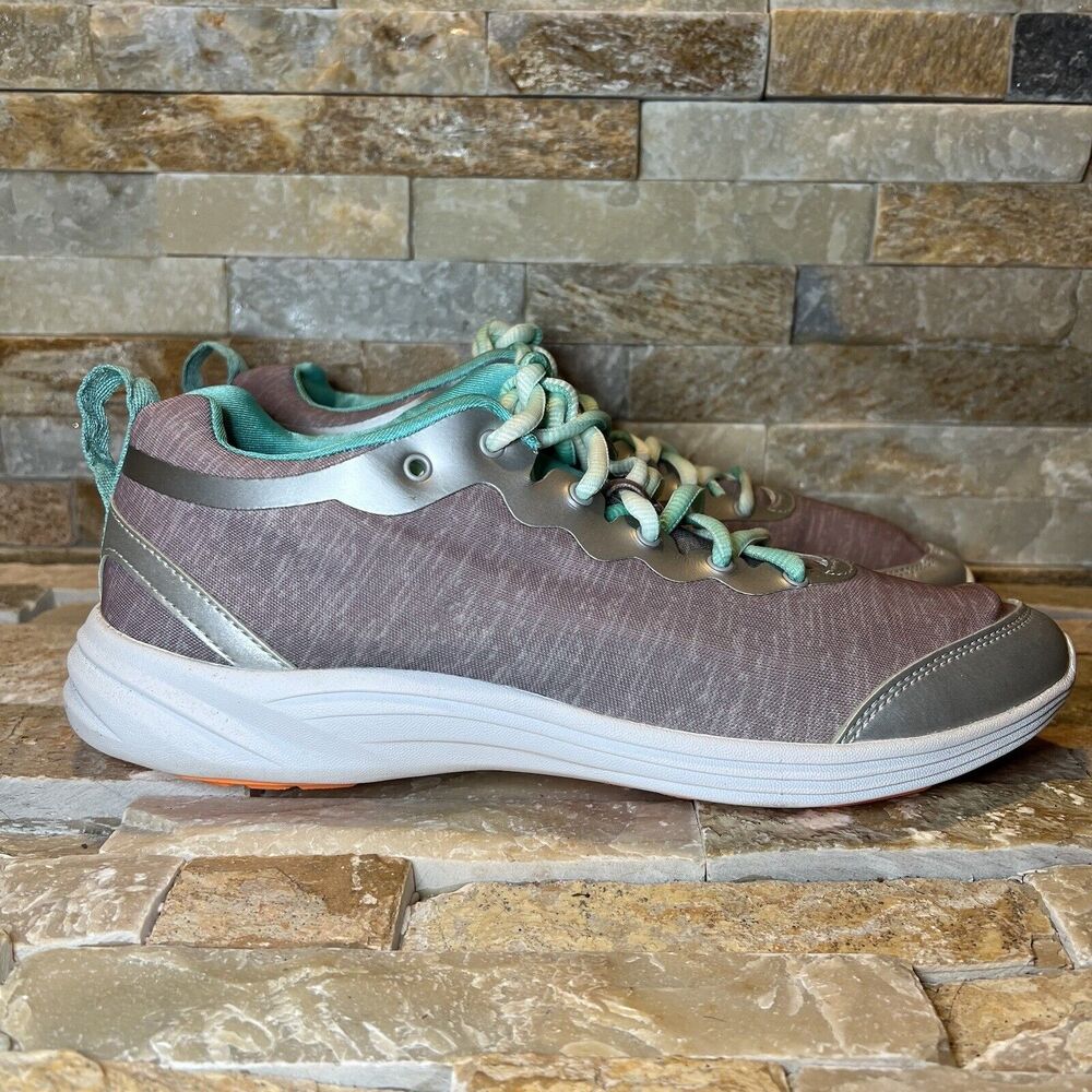 Vionic Agile Fyn Women Sz 8.5 M Shoes Gray Blue Lace Up Athletic Sneakers 335FYN